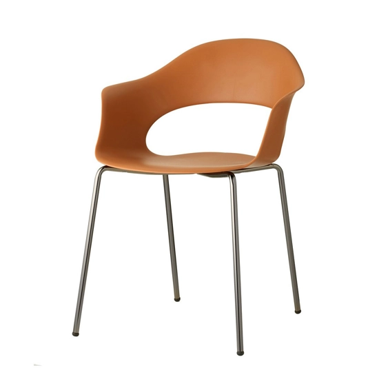 Lady B - Gambe Cromo - Ottone Satinato - Nikel Nero Lucido Sedie in plastica di design Scab 3